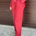 Miss Dalida 2267251 Cherry Beli Lastikli Bol Paça Keten Pantolon