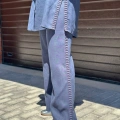 Miss Dalida 2267255 Lacivert Bekletme Detaylı Bol Paça Keten Pantolon