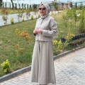 Miss Dalida 2268256 Taş Gömlek Yaka Cepli Keten Ceket