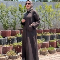 Miss Dalida 2268284 Kakao Nakış Detaylı Düğmeli Keten Uzun Kap