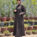 Miss Dalida 2268284 Kakao Nakış Detaylı Düğmeli Keten Uzun Kap