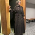 Miss Dalida 2268329 Kakao Fermuarlı Beli Büzgülü Cupro Ceket