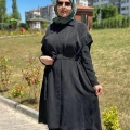 Miss Dalida T26Y8007 Siyah Kol Detaylı Cupro Kap