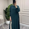 Misswhence 39031 Yeşil Fermuar Detaylı Tunik