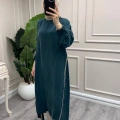 Misswhence 39031 Yeşil Fermuar Detaylı Tunik
