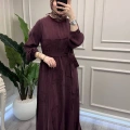 Misswhence 39804 Bordo Parça Detaylı Elbise