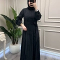 Misswhence 39804 Siyah Parça Detaylı Elbise