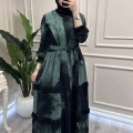 Misswhence 39822 Yeşil Etek Ucu Detaylı Elbise