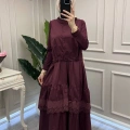 Misswhence 39834 Bordo Yelekli Elbise