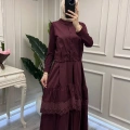 Misswhence 39834 Bordo Yelekli Elbise