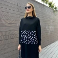 Misswhence MİSS 242 Lila Triko Damalı Tunik