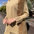 Misswhence MİSS 268 Camel Kürk Detaylı Triko Takım
