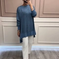 Nuss Triko 25Y3009 Mavi Tunik