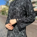 Qeffa Q149 Siyah Dantel Ferace