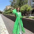 Senna 4009S23 Yeşil Noodira Abaya
