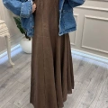 Venöve 26SSELB0025 Kahverengi Reggıe Elbise