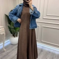 Venöve 26SSELB0025 Kahverengi Reggıe Elbise
