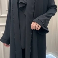 Zigay 1002 Siyah Üçlü Abaya Takım