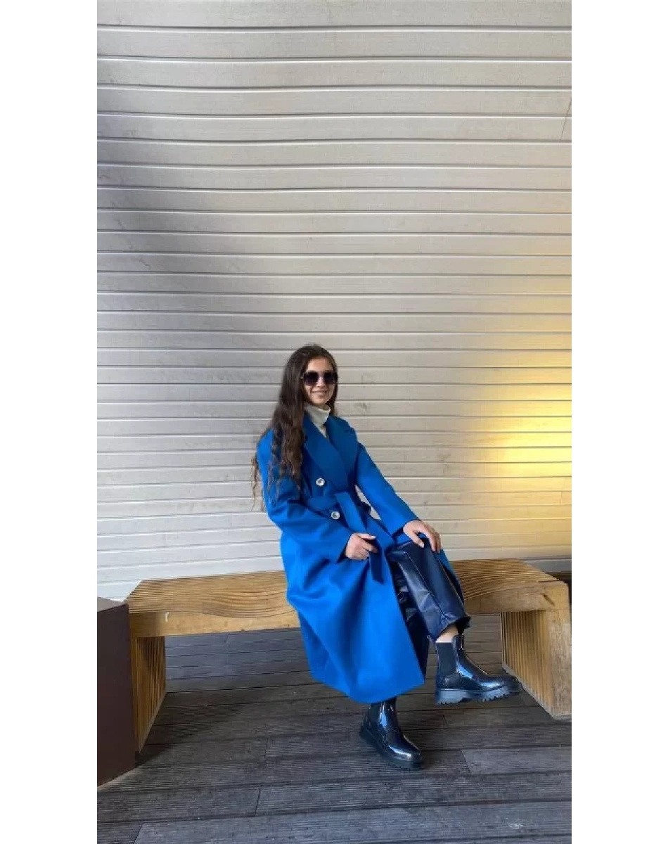 Cloche CL2965 İndigo Erkek Yaka Düğmeli Kaban