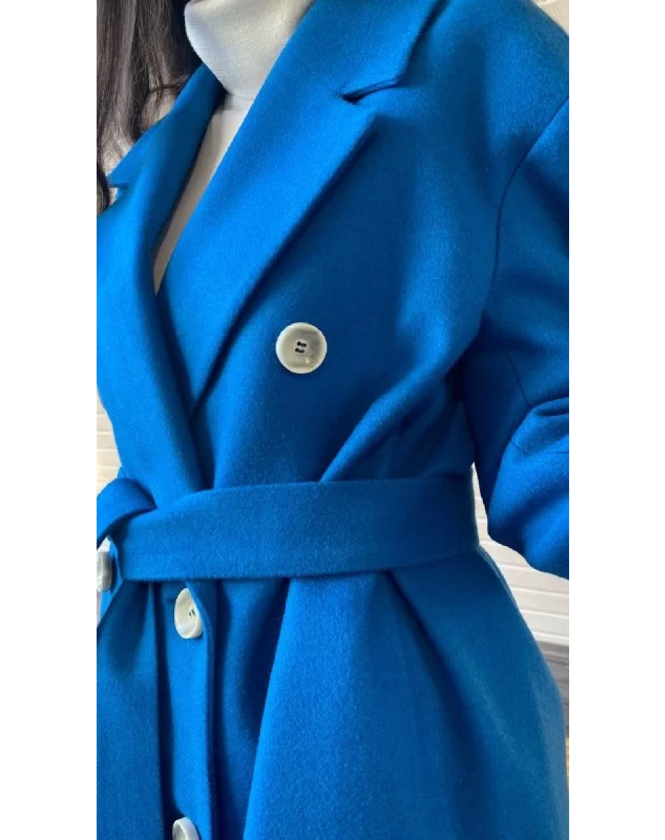 Cloche CL2965 İndigo Erkek Yaka Düğmeli Kaban