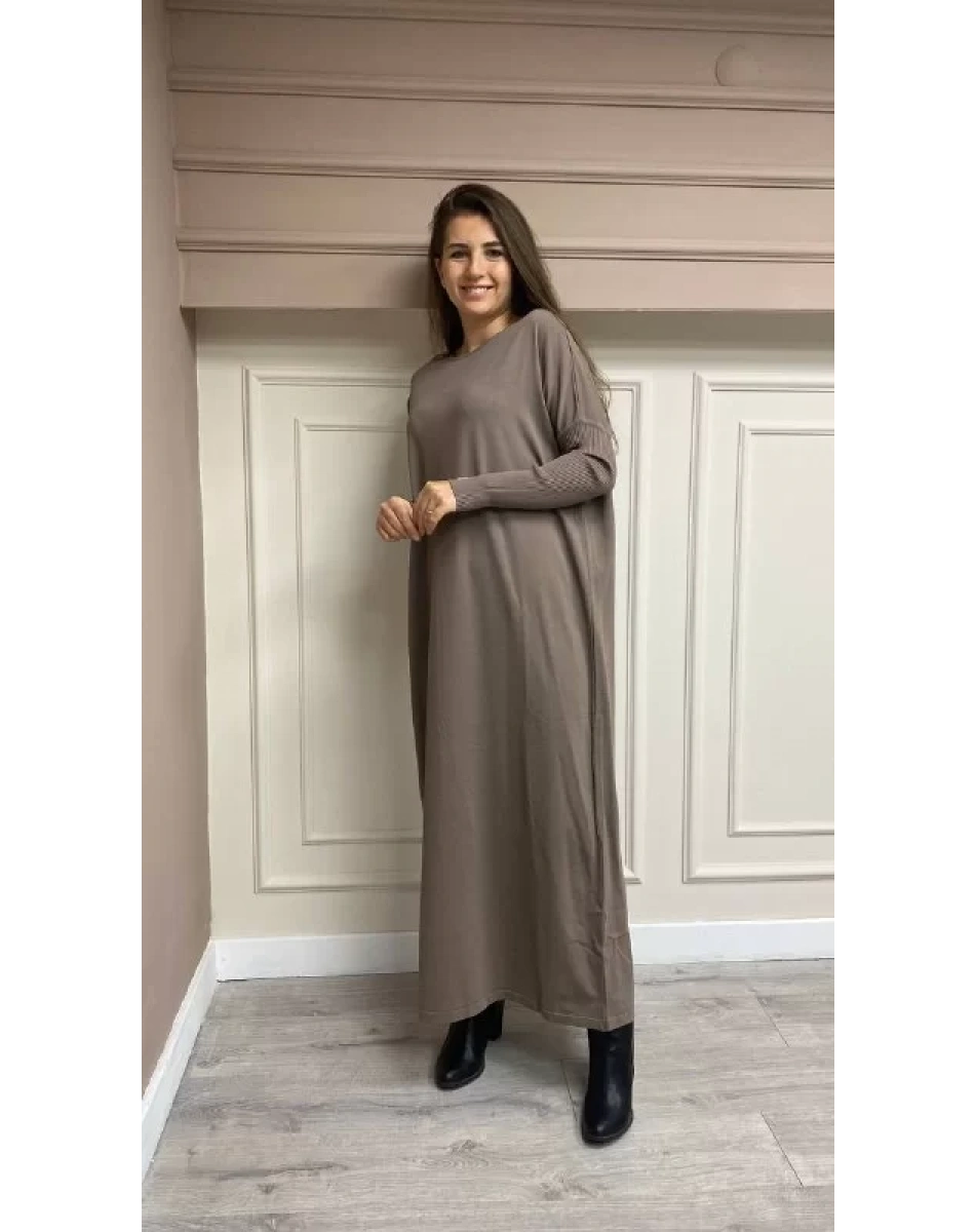 İnvee 5747 Vizon Triko Elbise