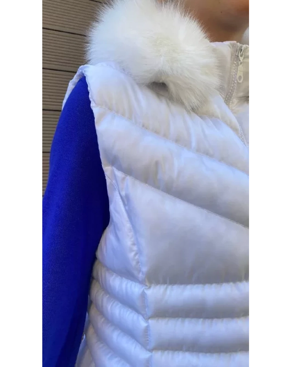 İnvee 6836 Ekru Kürklü Yelek