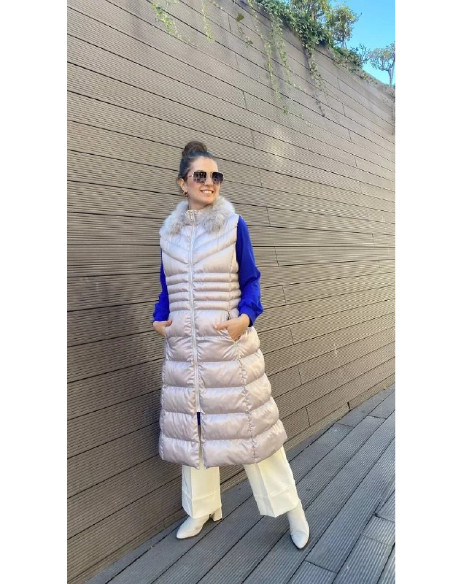 İnvee 6836 Vizon Kürklü Yelek