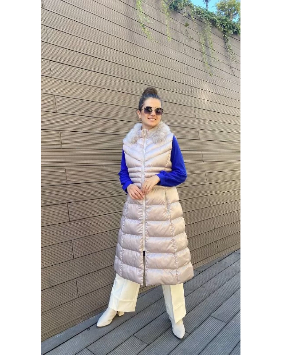 İnvee 6836 Vizon Kürklü Yelek