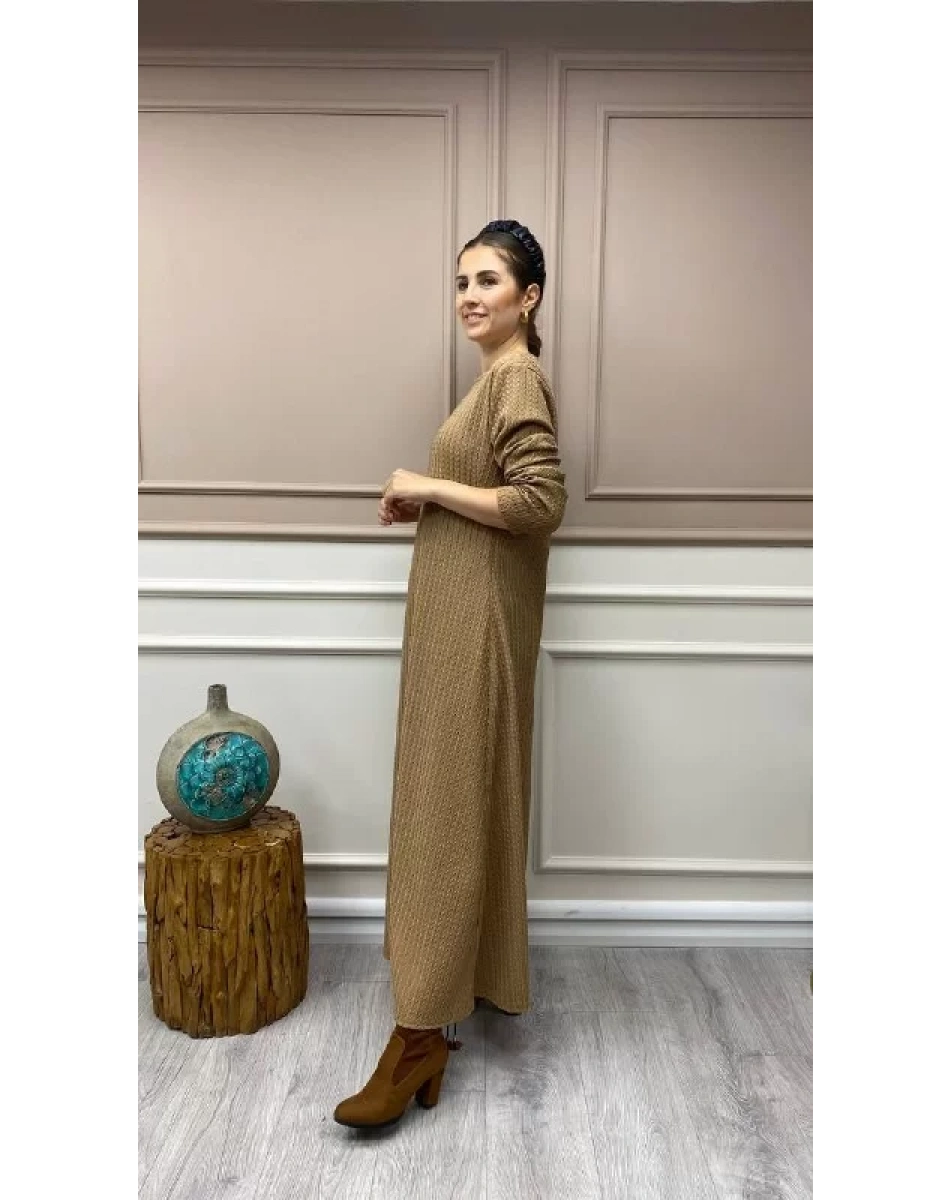 İnvee 6856 Camel Elbise