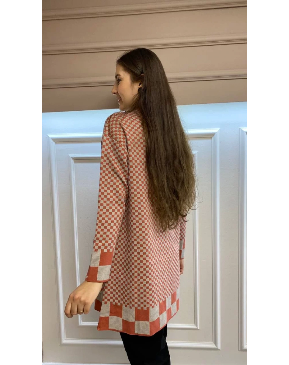 İnvee 6873 Soğan Kabuğu Küp Desenli Triko