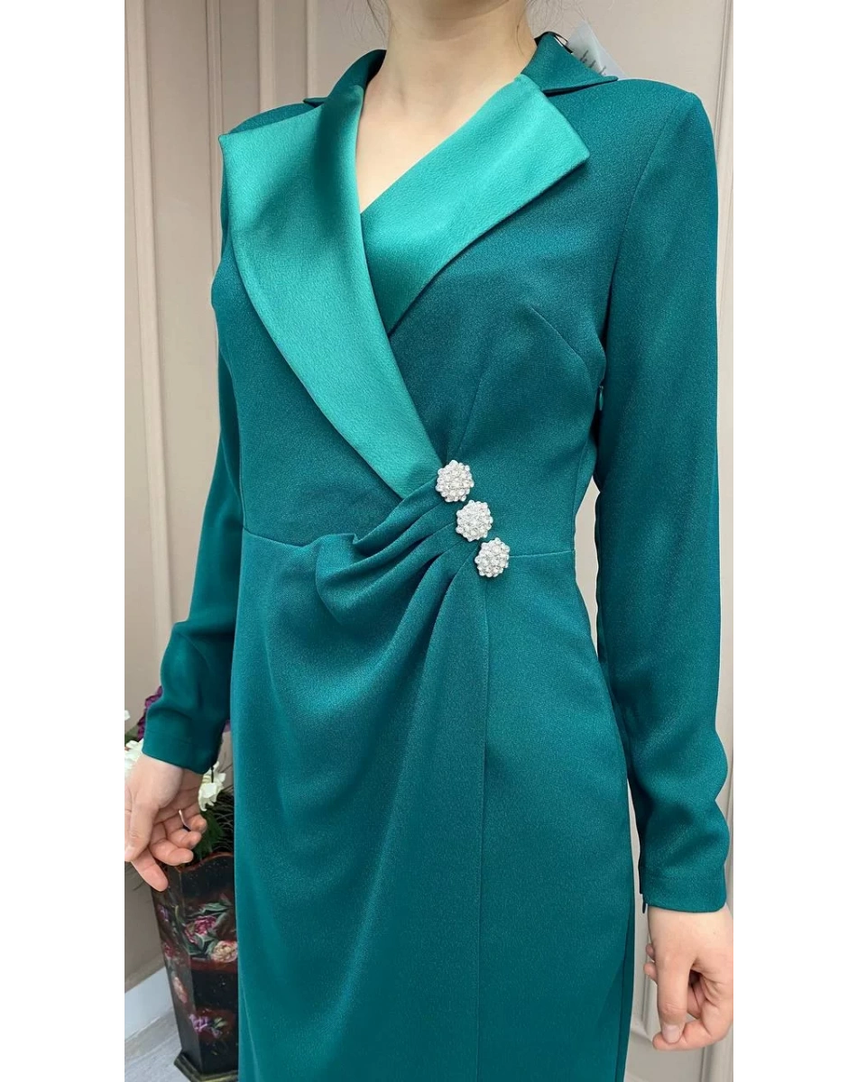 Senna 32329W23 Zümrüt Zelins Abiye