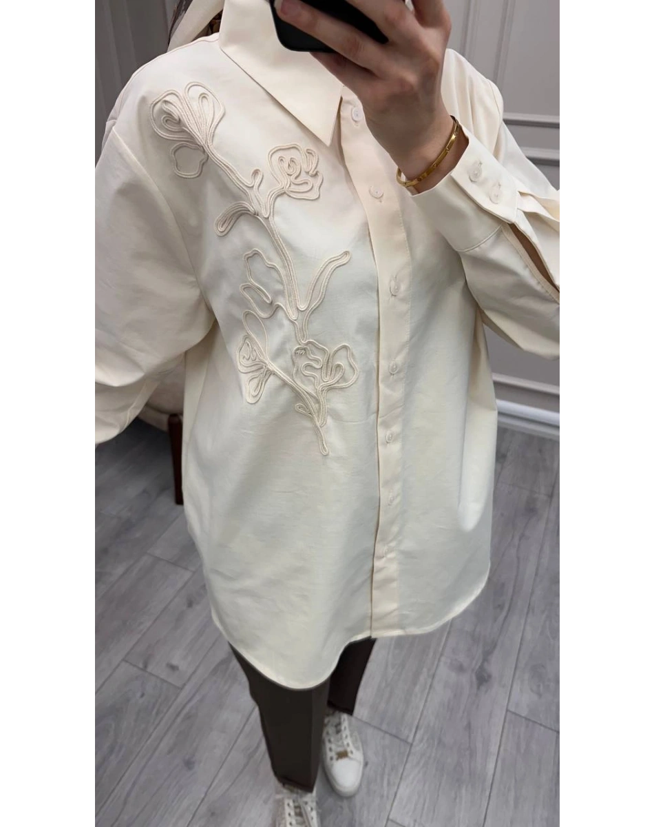 Exquise E26Y06208008 Krem Kierra Gömlek