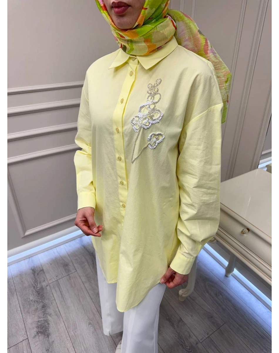 Exquise E26Y06208064 Açık Sarı Bernetta Gömlek