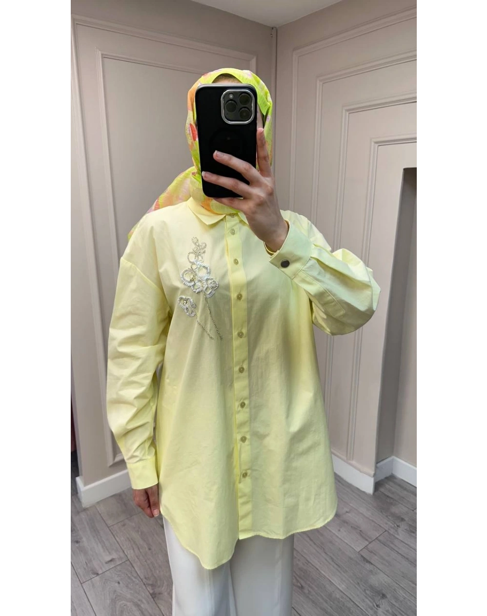 Exquise E26Y06208064 Açık Sarı Bernetta Gömlek