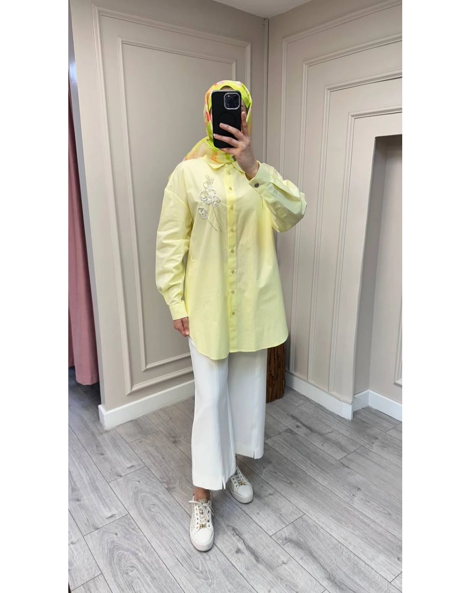 Exquise E26Y06208064 Açık Sarı Bernetta Gömlek