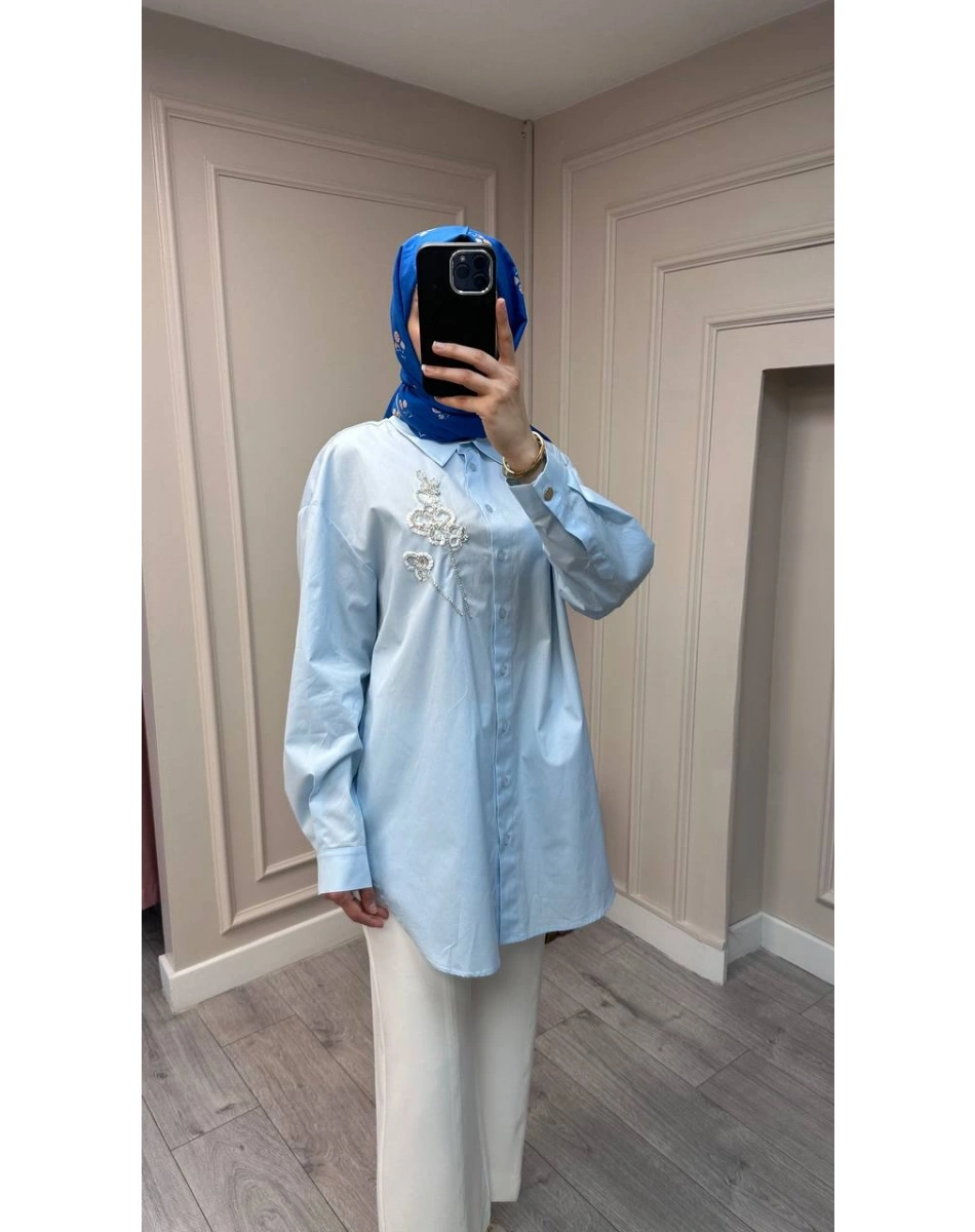 Exquise E26Y06208064 Mavi Bernetta Gömlek