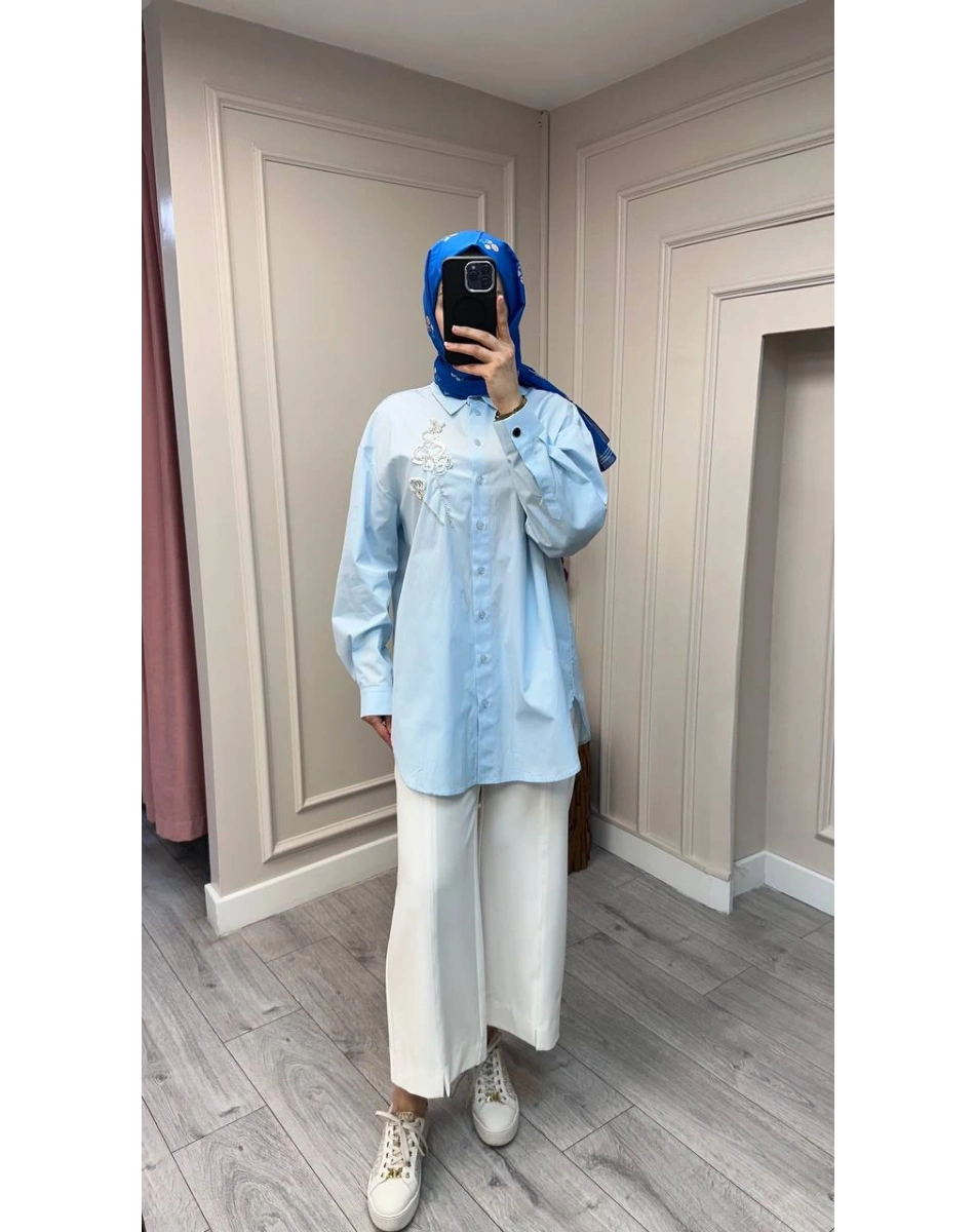 Exquise E26Y06208064 Mavi Bernetta Gömlek