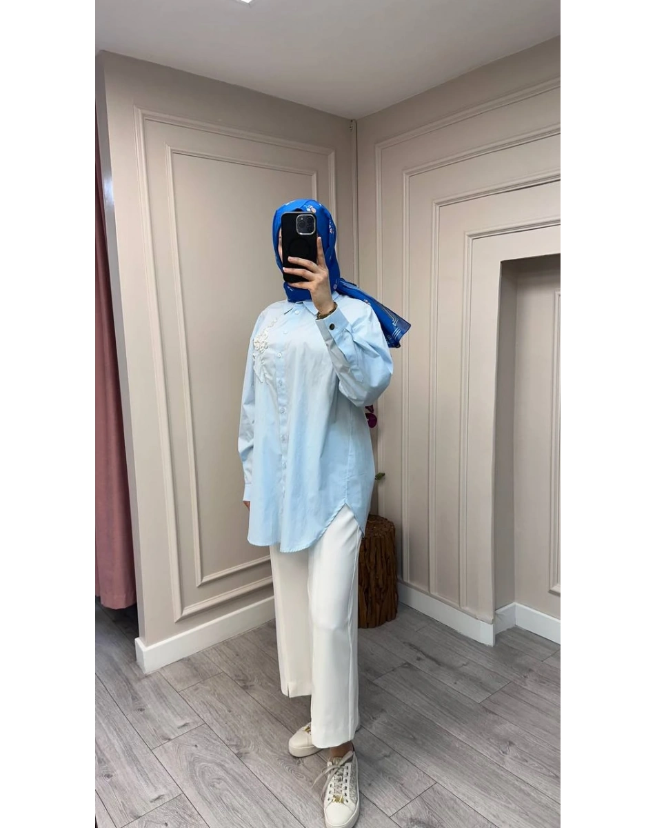 Exquise E26Y06208064 Mavi Bernetta Gömlek