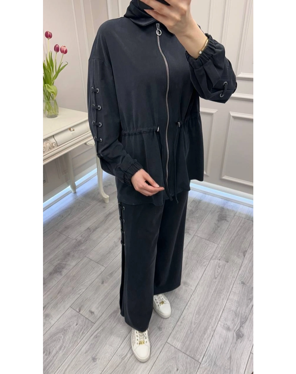 Ghisa 3610T9154 Siyah Kuş Gözü Detaylı Takım