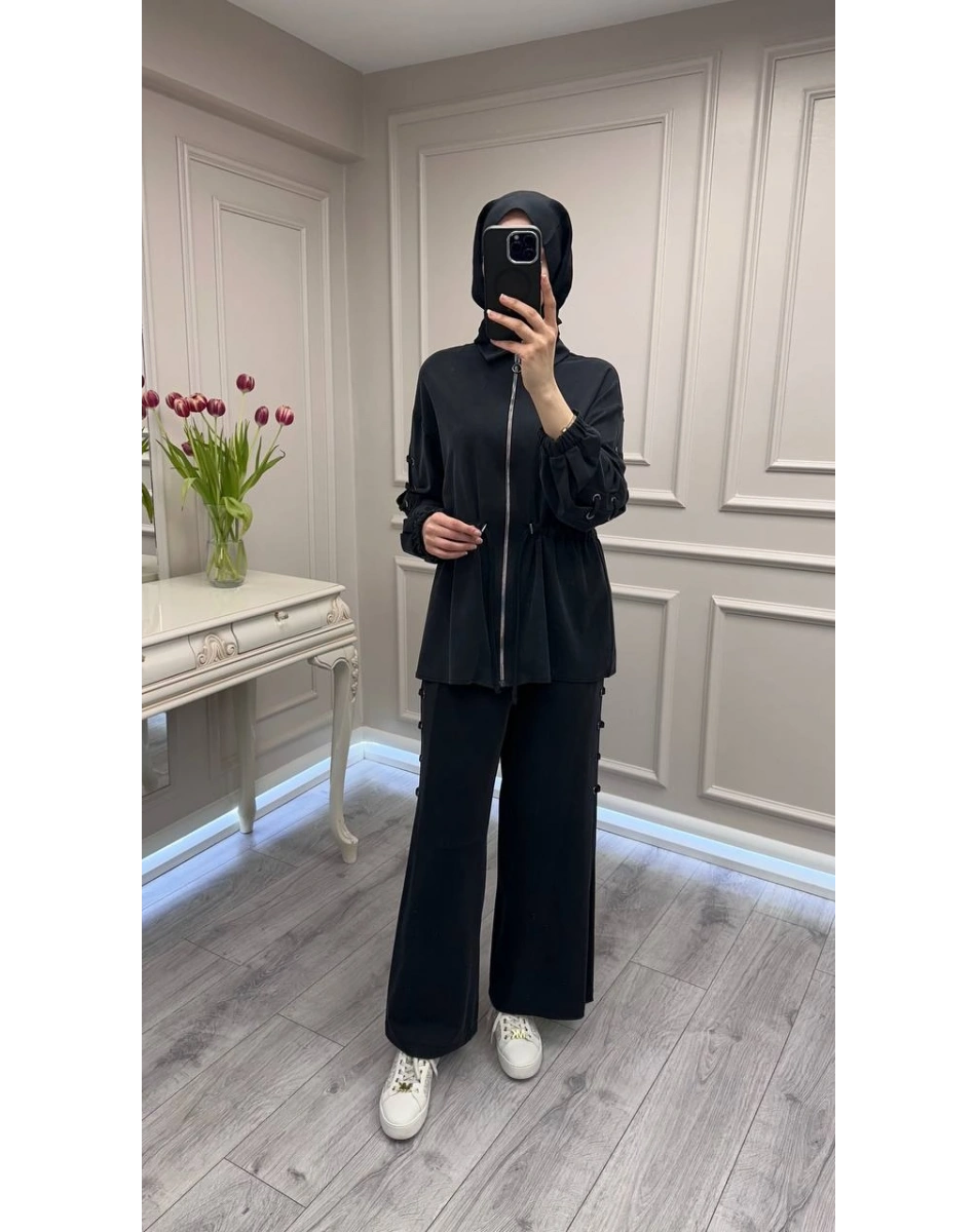 Ghisa 3610T9154 Siyah Kuş Gözü Detaylı Takım