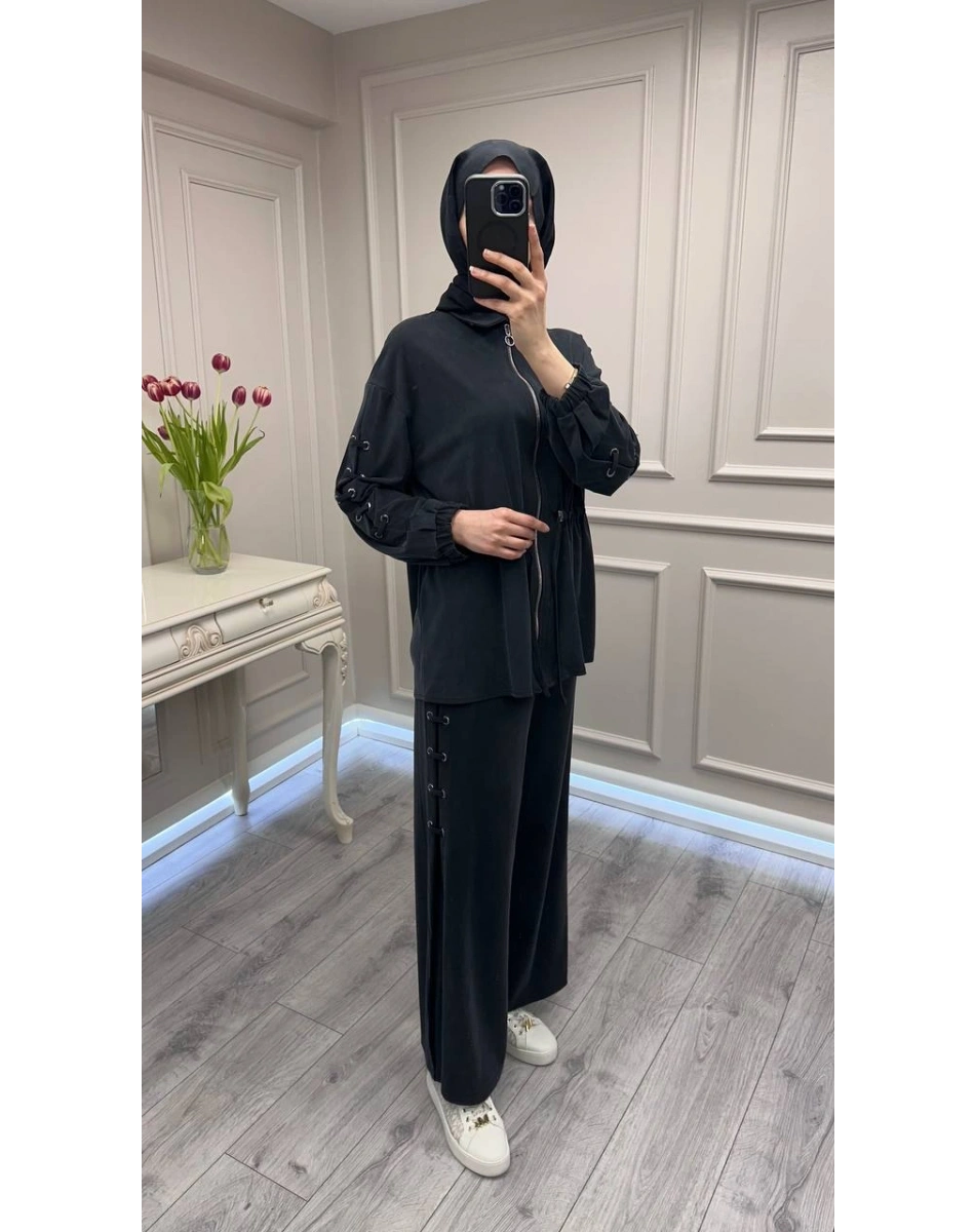 Ghisa 3610T9154 Siyah Kuş Gözü Detaylı Takım