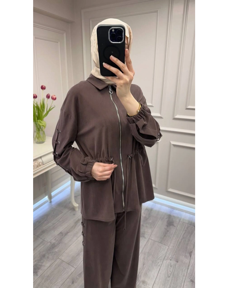 Ghisa 3610T9154 Kahve Kuş Gözü Detaylı Takım