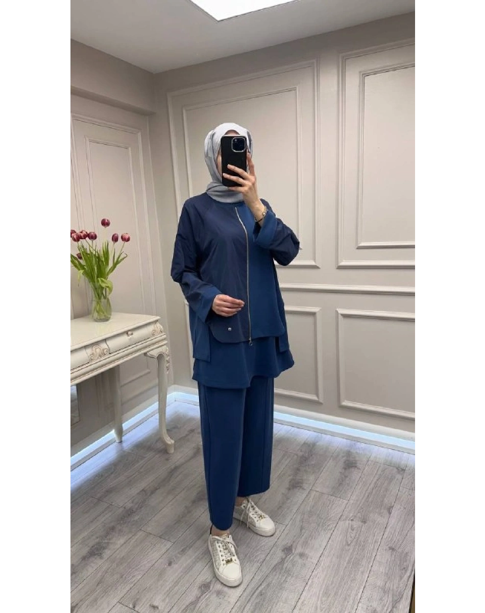 Ghisa 3610T9143 İndigo Fermuar Detaylı Takım