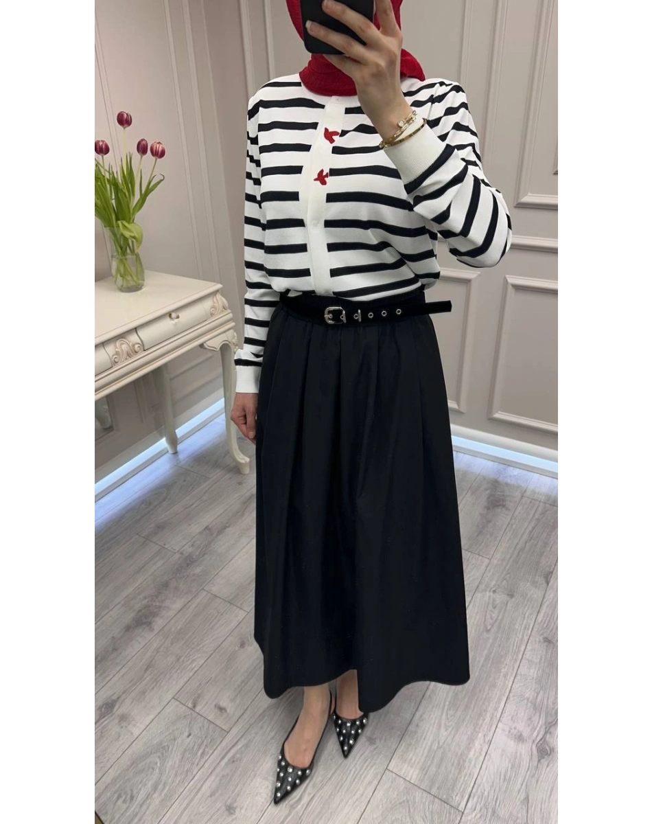 Ghisa 3620H3313 Ekru Siyah Hırka