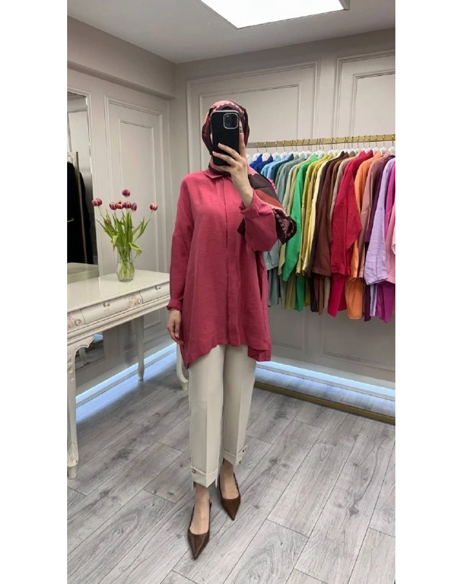 Nuss Triko 26Y3001 Red Plum Gömlek