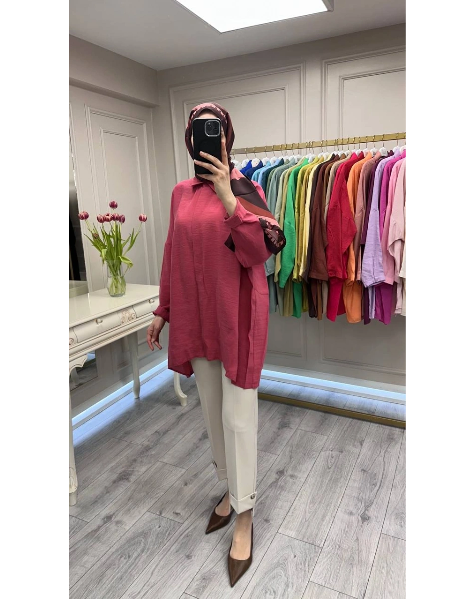 Nuss Triko 26Y3001 Red Plum Gömlek