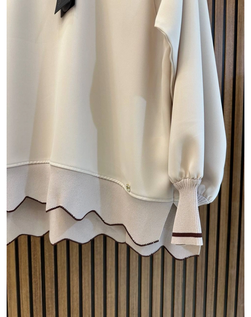 Ghisa 3630T4304 Bej Ribana Detaylı Tunik