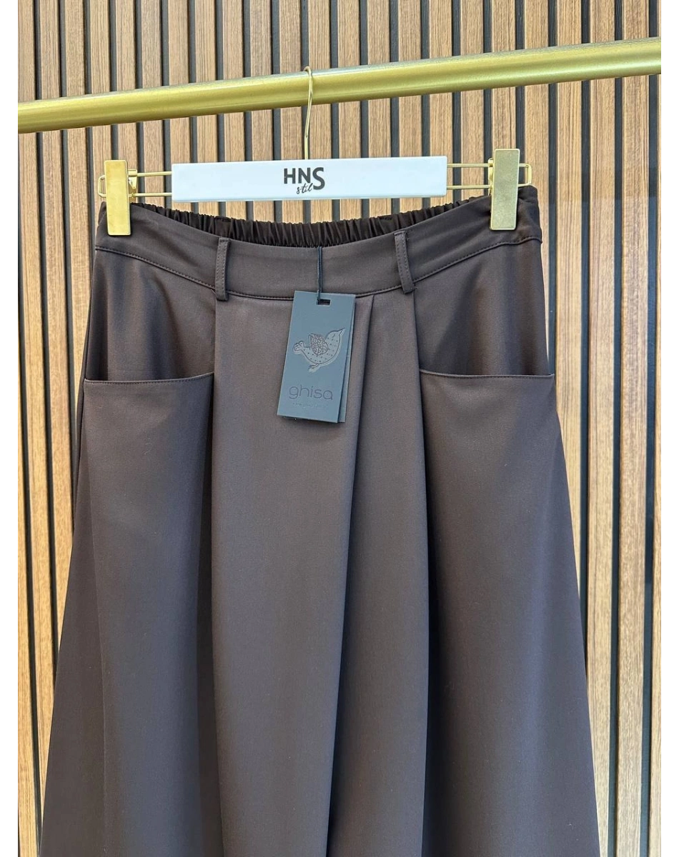 Ghisa 3610E5391 Kahve Cep Detaylı Etek