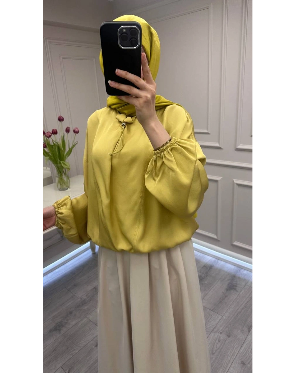 Ghisa 3610T4328 Asit Yaka Detaylı Tunik