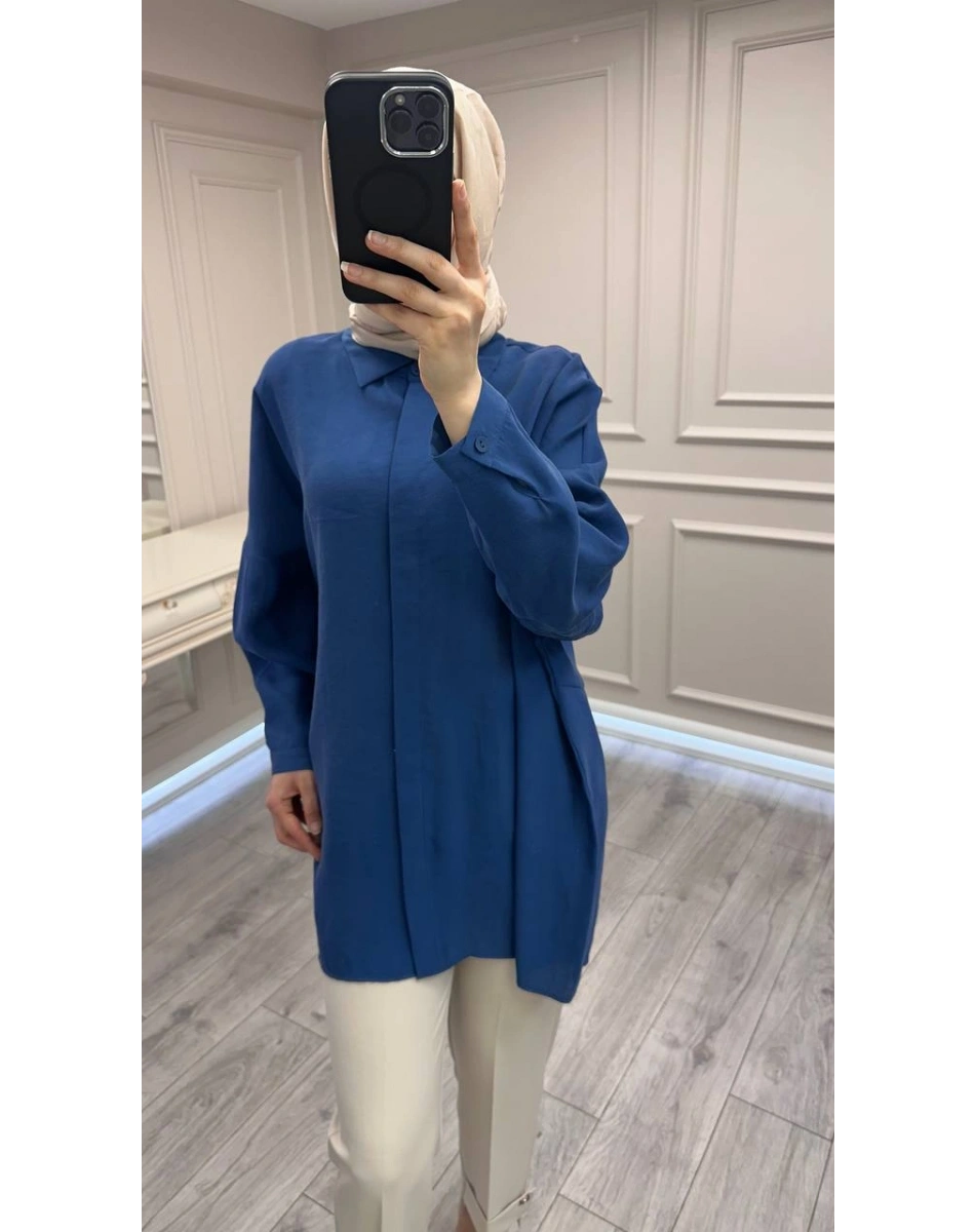 Nuss Triko 26Y3001 İndigo Gömlek